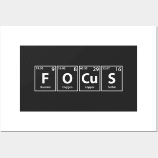 Focus (F-O-Cu-S) Periodic Elements Spelling Posters and Art